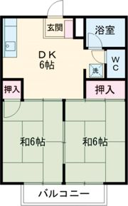 二宮ハイツ A棟の間取り画像