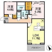 グランテージ海神Eの間取り画像