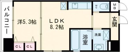 プリオーレ三宮の間取り画像