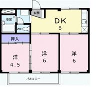 島田ハイツAの間取り画像