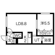 ルーク南8条の間取り画像
