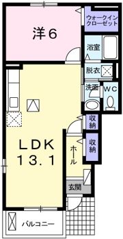 プルメリア Ⅱの間取り画像