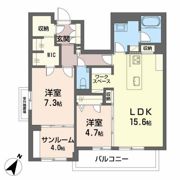 HIGH LINE PARK（ハイラインパーク）B棟の間取り画像