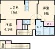セジュール拓勇西町Bの間取り画像