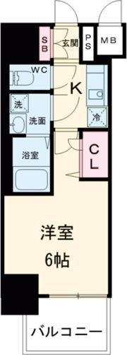 レジュールアッシュ神戸VIVANTの間取り画像