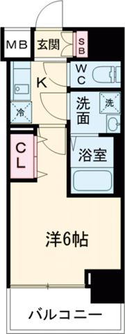 レジュールアッシュ神戸VIVANTの間取り画像