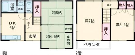 藍住町矢上字江ノ口103-37の間取り画像