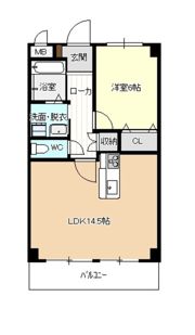 コーポ中野（2C）の間取り画像
