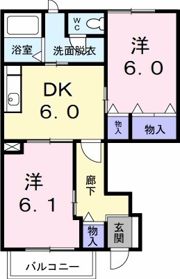 カーサ・フィオーレ Bの間取り画像