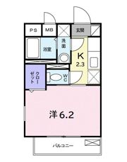 プリムヴェール国立の間取り画像