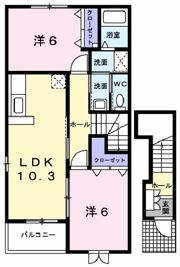 エルミタージュ Aの間取り画像