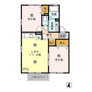 ハピネス A/Bの間取り画像