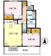 グランドゥール御津 B棟の間取り画像