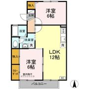 イーストアベニュー安達 A棟の間取り画像