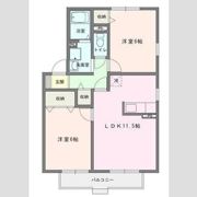 ロイヤルスクエアBの間取り画像