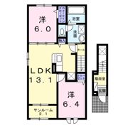 ツイテールⅠの間取り画像