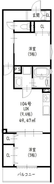 クリエオーレ観月橋の間取り画像