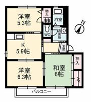 メゾン樅の木 A棟の間取り画像