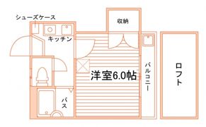 パレス長岡第2の間取り画像