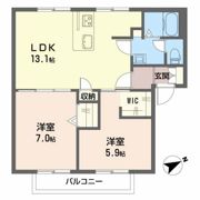東代ハイツ B棟の間取り画像