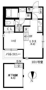 ハーモニーテラス八代町Ⅱの間取り画像