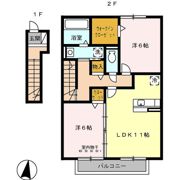 グランドールふじが丘 Bの間取り画像