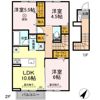 クレール花の間取り画像