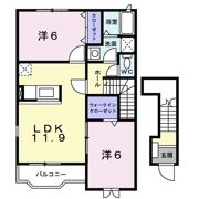 グリーンヒルズ Aの間取り画像