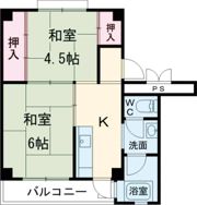 ビレッジハウス白鳥2号棟の間取り画像