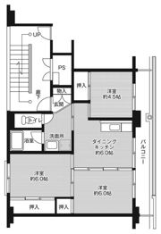 ビレッジハウス春日Ⅱ1号棟の間取り画像