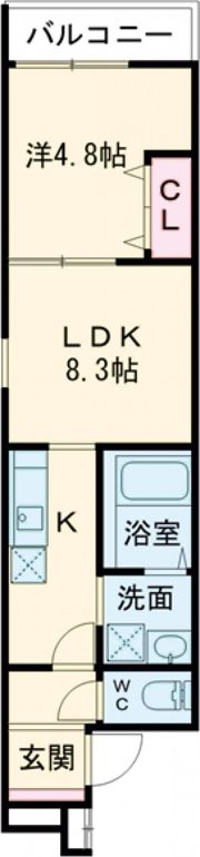 フジパレス八戸ノ里Ⅲ番館の間取り画像