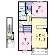 プラシードK．K Bの間取り画像