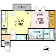 cle du bonheur(ｸﾚﾄﾞﾎﾞﾇｰﾙ) 3番館の間取り画像