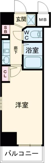エステムコート新神戸エリタージュの間取り画像