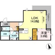 メテオール平和通の間取り画像