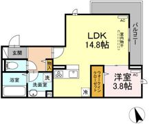 メテオール平和通の間取り画像
