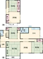 犬山市犬山天王坂戸建の間取り画像