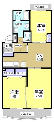 ミナミシャトー富士の間取り画像