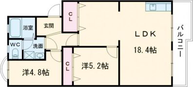 クレセール里内の間取り画像