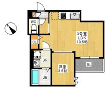 Pension July廿日市駅前(仮称 REGALEST廿日市8)の間取り画像
