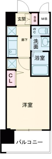 エステムコート神戸ハーバーランド前Ⅶレーベルの間取り画像