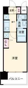 エステムコート神戸ハーバーランド前Ⅶレーベルの間取り画像