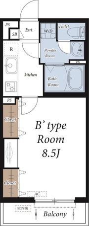 グレイス本厚木Ⅲの間取り画像