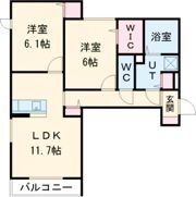 ワン ウェーブ 霞ヶ丘の間取り画像