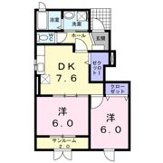 ドゥ シェ モア Aの間取り画像