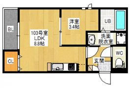 Grandtic Orange Ⅱ (仮GRANDTIC 青崎7)の間取り画像
