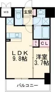 レジデンスh忍町の間取り画像