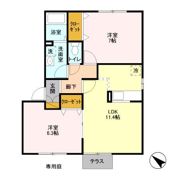 グレイス浜野 Dの間取り画像