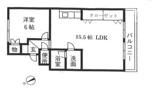 中尾マンションの間取り画像