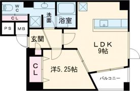 POCO A POCO三宮ハイタワーの間取り画像